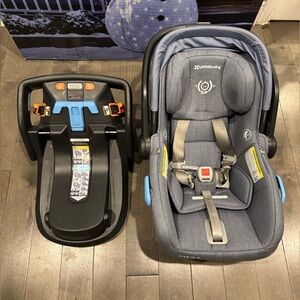 UPPAbaby Mesa v2 | Infant Car Seat with base | Gray/Blue